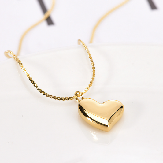 Collar de corazón dorado Dorothea