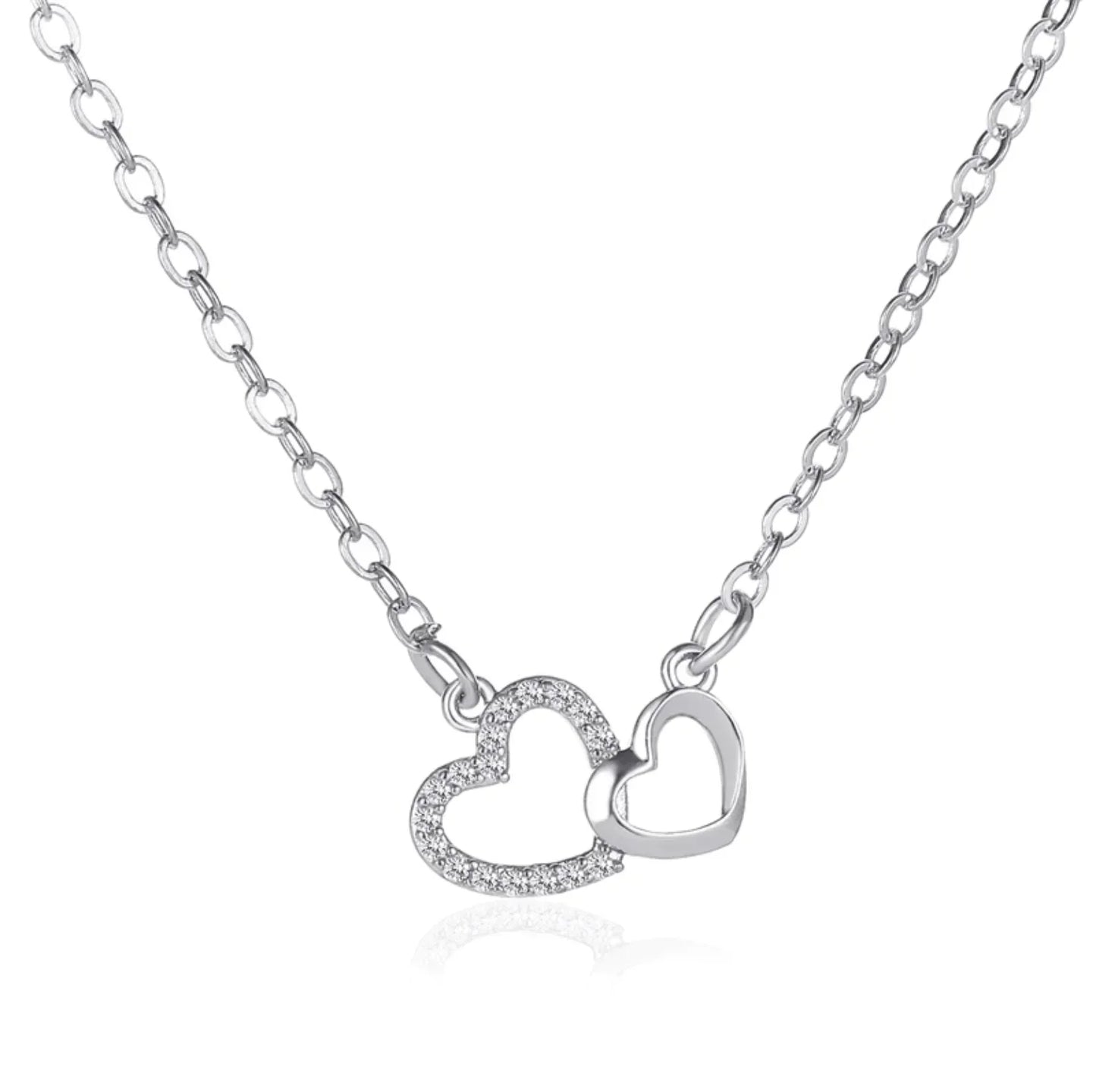 Collar de doble corazón Cynthia