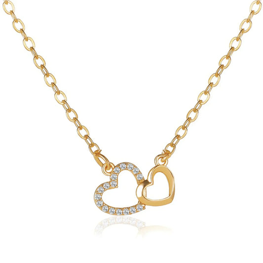 Collar de doble corazón Cynthia