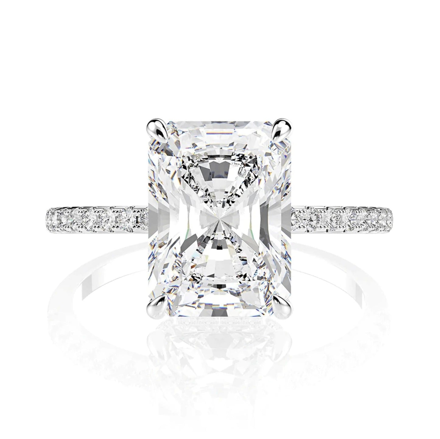 Anillo de corte esmeralda Sophy