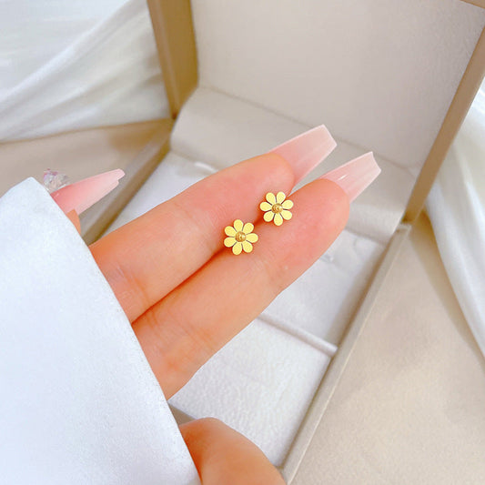 Pendientes dorados Sunflora