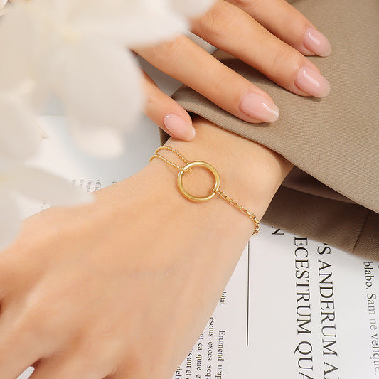 Pulsera de aros dorados Luria